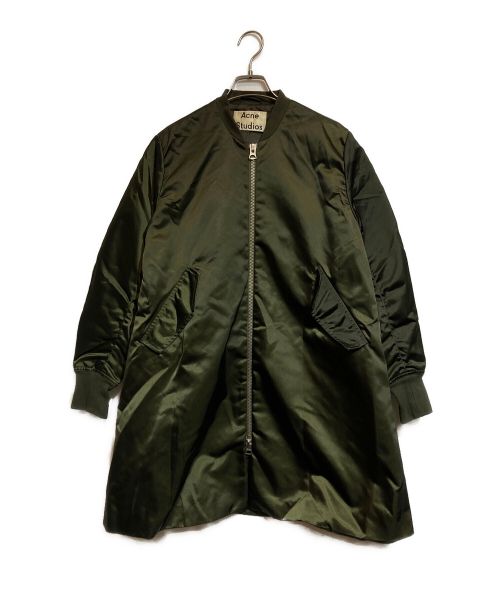 Acne studios（アクネ ストゥディオス）Acne studios (アクネ ストゥディオス) ECLIPSE SHINE PAW14 MA-1 コート カーキ サイズ:34の古着・服飾アイテム