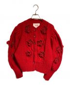 SIIILONシーロン）の古着「Genuine knit cardigan」｜レッド