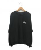 stussyステューシー）の古着「BASIC STUSSY CREW」｜ブラック