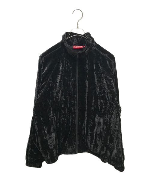 SUPREME（シュプリーム）Supreme (シュプリーム) Crushed Velvet Track Jacket ブラック サイズ:Smallの古着・服飾アイテム