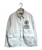 WEIRDOウィアード）の古着「LIVING DEAD - BOMBER JACKET」｜ベージュ