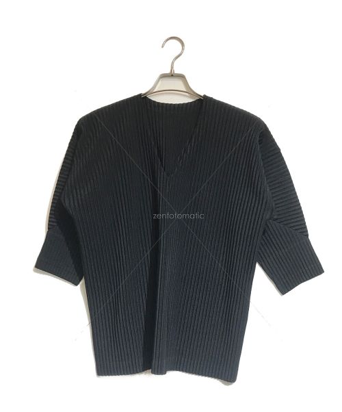 HOMME PLISSE ISSEY MIYAKE（オムプリッセ イッセイ ミヤケ）HOMME PLISSE ISSEY MIYAKE (オムプリッセ イッセイ ミヤケ) AERIAL T-SHIRT ブラック サイズ:2の古着・服飾アイテム