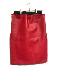 sacai（サカイ）の古着「Faux Leather Skirt」｜レッド