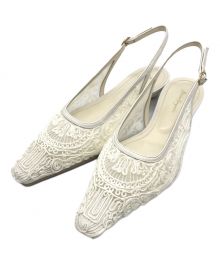 Mame Kurogouchi（マメクロゴウチ）の古着「Cording Embroidery Sling Back Heels」｜ブラウン