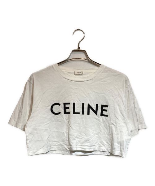 CELINE（セリーヌ）CELINE (セリーヌ) クロップド CELINE Tシャツ ホワイト サイズ:Mの古着・服飾アイテム