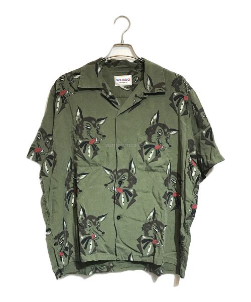 WEIRDO（ウィアード）WEIRDO (ウィアード) BIG BAD WOLF - S/S SHIRTS グリーン サイズ:XLの古着・服飾アイテム