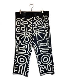 adidas×JEREMY SCOTT×Keith Haring（アディダス×ジェレミースコット×キースヘリング）の古着「総柄トラックパンツ」｜ブラック