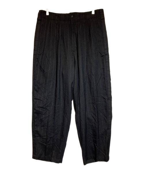 Y's for men（ワイズフォーメン）Y's for men (ワイズフォーメン) RAYON STRIPE PANTS WITH SIDE TAPE ブラック サイズ:2の古着・服飾アイテム