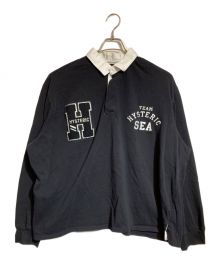 Hysteric Glamour×WIND AND SEA（ヒステリックグラマー×ウィンド アンド シー）の古着「ラガーシャツ」｜ブラック