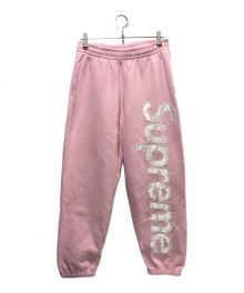 SUPREME（シュプリーム）の古着「Satin Applique Sweat pant」｜ピンク