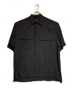 s'yteサイト）の古着「RAYON WASHER TWILL OVERSIZED SHORT-SLEEVE SHIRT」｜ブラック