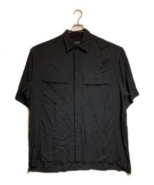 s'yte（サイト）の古着「RAYON WASHER TWILL OVERSIZED SHORT-SLEEVE SHIRT」｜ブラック