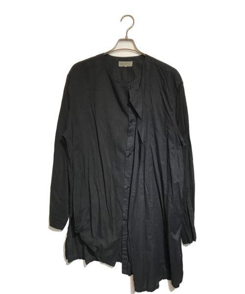 Yohji Yamamoto pour homme（ヨウジヤマモト プールオム）Yohji Yamamoto pour homme (ヨウジヤマモト プールオム) Left Front Double Switching Shirt ブラック サイズ:4の古着・服飾アイテム