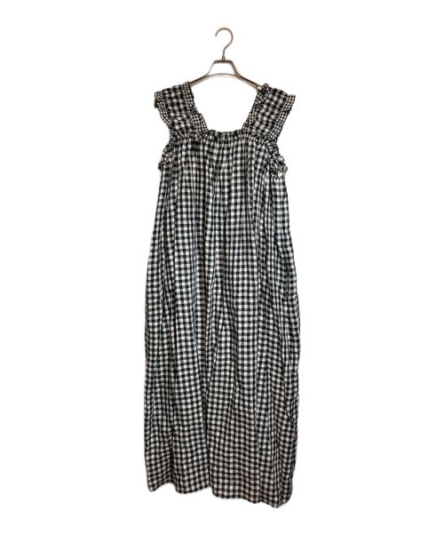 holiday（ホリデー）holiday (ホリデー) GINGHAM CHECK LINEN NIGHT DRESS ホワイト サイズ:Freeの古着・服飾アイテム