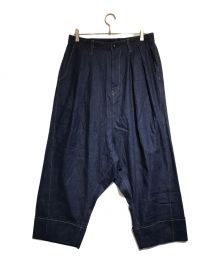 GROUND Y（グラウンドワイ）の古着「8OZ UNEVEN THREAD DENIM SUSPENDER MACKIN SAROUEL」｜インディゴ