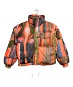 BLUEMARINEブルーマリン）の古着「Tie Dye Print Down Puffer Jacket」｜オレンジ