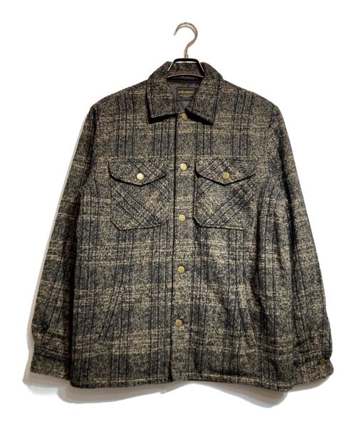 GLAD HAND（グラッドハンド）GLAD HAND (グラッドハンド) L/S QUILTING CPO JACKETS ブラック×ベージュ サイズ:Mの古着・服飾アイテム