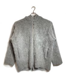 DRESSLAVE（ドレスレイブ）の古着「alpaca shaggy zip hoodie」｜グレー