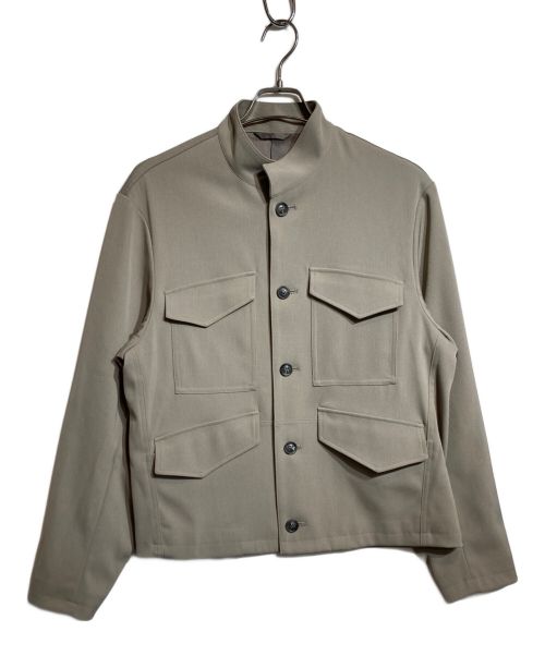 Ujoh（ウジョー）Ujoh (ウジョー) Stand Collar 4 Pockets Blousonスタンドカラーシャツジャケット ベージュ サイズ:２の古着・服飾アイテム