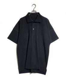 HOMME PLISSE ISSEY MIYAKE（オムプリッセ イッセイ ミヤケ）の古着「半袖プリーツポロシャツ」｜ブラック