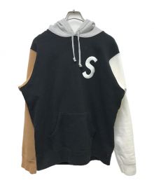 SUPREME（シュプリーム）の古着「S Logo Colorblocked Hooded Sweatshirt」｜ブラック