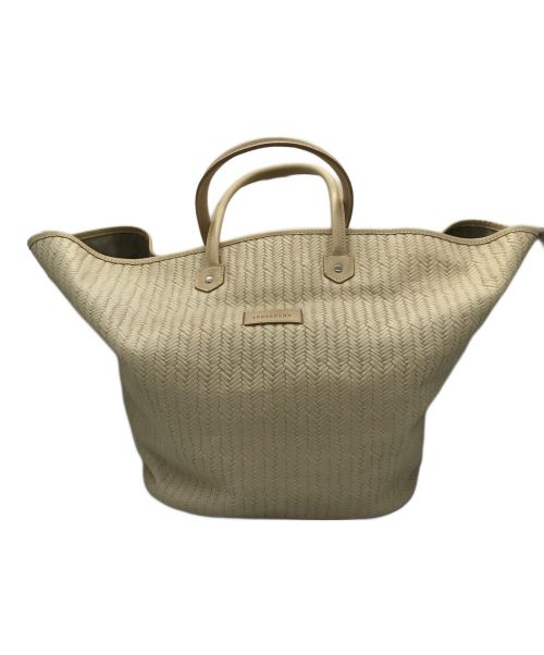 LONGCHAMP（ロンシャン）LONGCHAMP (ロンシャン) KATE MOSS (ケイトモス) レザートートバッグ ベージュ サイズ:下記参照の古着・服飾アイテム