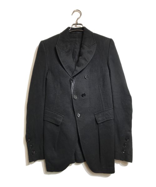 ANN DEMEULEMEESTER（アンドゥムルメステール）ANN DEMEULEMEESTER (アンドゥムルメステール) 10 corso como COMME des GARCONS (ディエチコルソコモ・コムデギャルソン) ダブルロングジャケット ブラック サイズ:XXSの古着・服飾アイテム