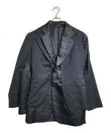 COMME des GARCONS HOMME PLUS（コムデギャルソンオムプリュス）の古着「ドッキング断ち切りテーラードジャケット」｜ブラック