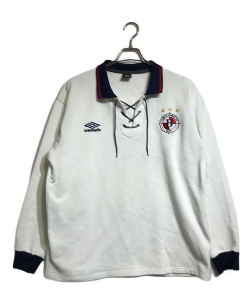 BoTT（ボット）BoTT (ボット) UMBRO (アンブロ) Uniform Long Sleeve Polo Shirt ホワイト サイズ:Lの古着・服飾アイテム