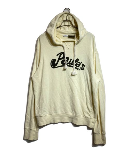 LOEWE（ロエベ）LOEWE (ロエベ) Paula`s Ibiza Printed Loopback Cotton-Jersey Hoodie アイボリー サイズ:Mの古着・服飾アイテム