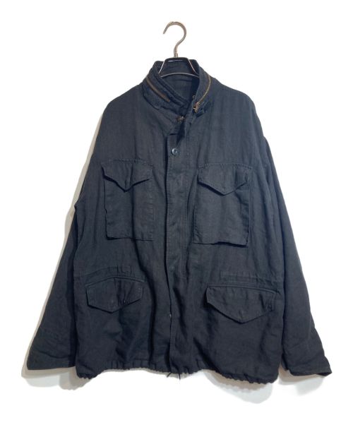 anachronorm（アナクロノーム）anachronorm (アナクロノーム) LINEN FIELD JACKET ブラック サイズ:34の古着・服飾アイテム