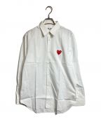 PLAY COMME des GARCONSプレイ コムデギャルソン）の古着「ハートワッペンシャツ」｜ホワイト