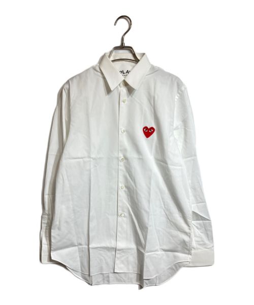 PLAY COMME des GARCONS（プレイ コムデギャルソン）PLAY COMME des GARCONS (プレイ コムデギャルソン) ハートワッペンシャツ ホワイト サイズ:Ｓの古着・服飾アイテム