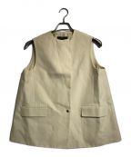 DRAWERドゥロワー）の古着「PRE1 Cotton Silk Twill Gilet」｜ベージュ