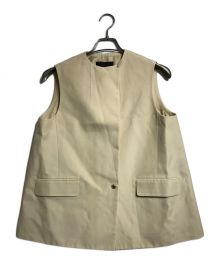 DRAWER（ドゥロワー）の古着「PRE1 Cotton Silk Twill Gilet」｜ベージュ