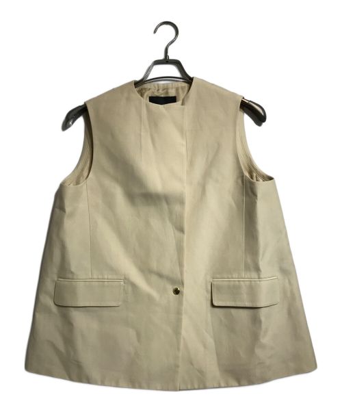 DRAWER（ドゥロワー）DRAWER (ドゥロワー) PRE1 Cotton Silk Twill Gilet ベージュ サイズ:38の古着・服飾アイテム