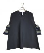 CFCLシーエフシーエル）の古着「POTTERY SHORT BELL SLEEVE FLARE TOP」｜ブラック