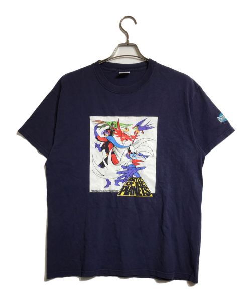 ガッチャマン（ガッチャマン）ガッチャマン (ガッチャマン) アニメプリントTシャツ ネイビー サイズ:Ｌの古着・服飾アイテム