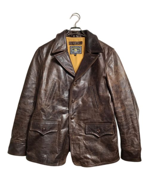 CURPHEY LEATHER（カーフィー レザー）CURPHEY LEATHER (カーフィー レザー) レザージャケット ブラウン サイズ:42の古着・服飾アイテム