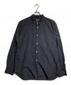 COMME des GARCONS HOMME PLUSコムデギャルソンオムプリュス）の古着「ポリ縮絨長袖シャツ」｜ブラック