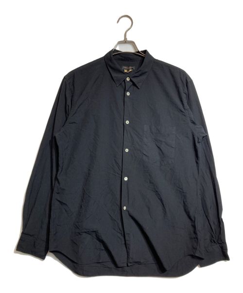 COMME des GARCONS HOMME PLUS（コムデギャルソンオムプリュス）COMME des GARCONS HOMME PLUS (コムデギャルソンオムプリュス) ポリ縮絨長袖シャツ ブラック サイズ:Ｌの古着・服飾アイテム