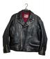 ADDICT CLOTHES（アディクト クローズ）の古着「AD-02L DOUBLE RIDERS JACKET (LONG TYPE) (HORSE)」｜ブラック