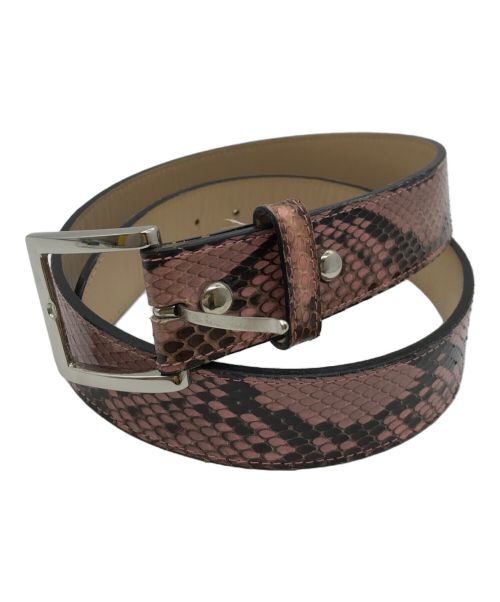 WACKO MARIA（ワコマリア）WACKO MARIA (ワコマリア) PYTHON LEATHER BELT ピンクの古着・服飾アイテム