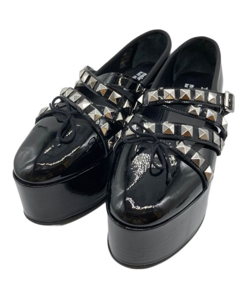 repetto（レペット）Repetto (レペット) noir kei ninomiya (ノワール ケイ ニノミヤ) 厚底スタッズシューズ ブラック サイズ:39の古着・服飾アイテム