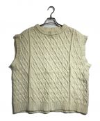 AURALEEオーラリー）の古着「HARD TWIST MERINO ARAN KNIT VEST」｜アイボリー