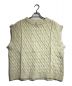 AURALEE（オーラリー）の古着「HARD TWIST MERINO ARAN KNIT VEST」｜アイボリー