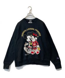 Champion×A FORTHE HOMEIES TSHIRTS（チャンピオン）の古着「リバースウィーブキャラクタープリントスウェット」｜ブラック