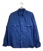 Porter Classicポータークラシック）の古着「ROLL UP VINTAGE GAUZE SHIRT」｜ネイビー