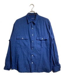 Porter Classic（ポータークラシック）の古着「ROLL UP VINTAGE GAUZE SHIRT」｜ネイビー