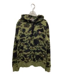 A BATHING APE（アベイシングエイプ）の古着「カモフラプルオーバーパーカー」｜カーキ